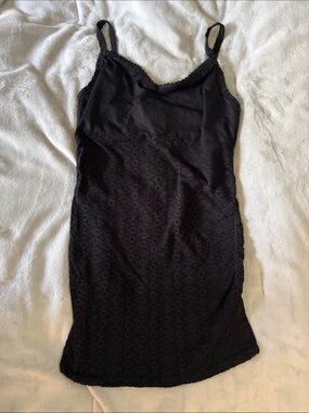 GUESS Lace Trim V-Neck Ruched Cami w/ Built-In Bra NWOT M/L